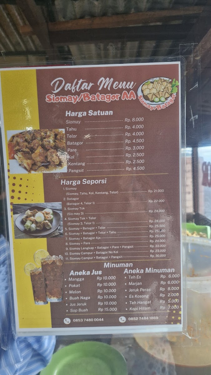 Siomay & Batagor AA Ade Photo Menu 3