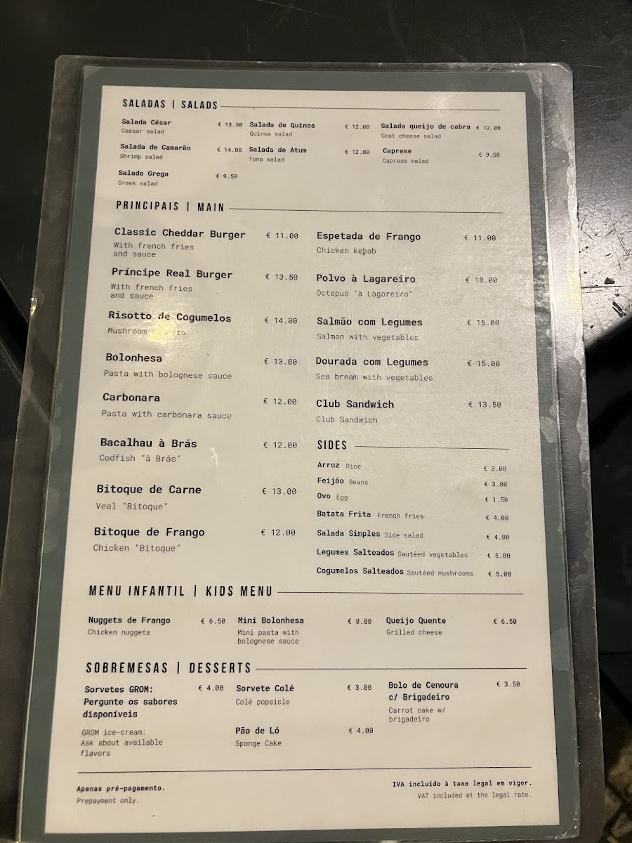 Esplanada Cafe Photo Menu 1