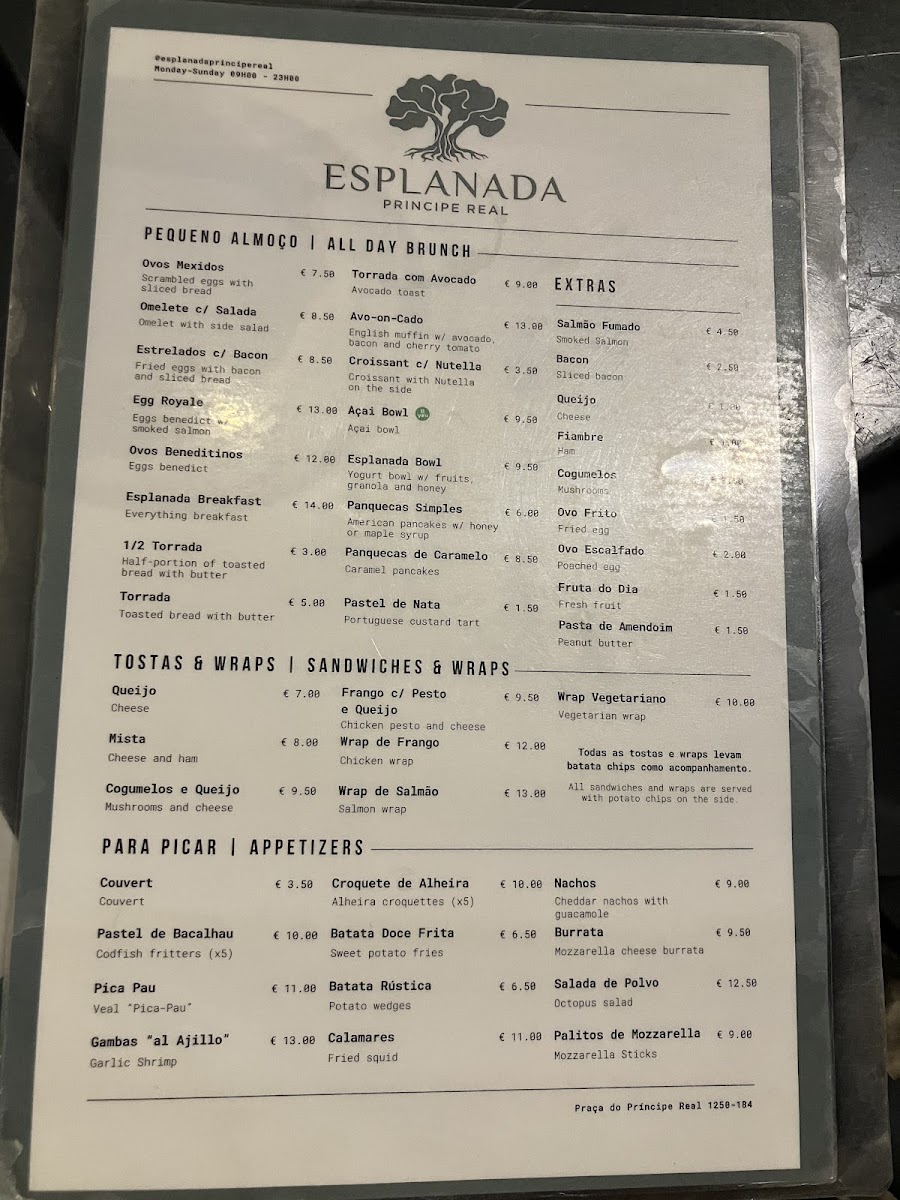 Esplanada Cafe Photo Menu 2