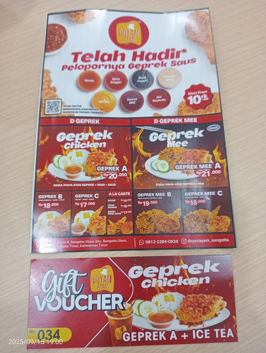 Doyan Ayam Sangatta Photo Menu 2