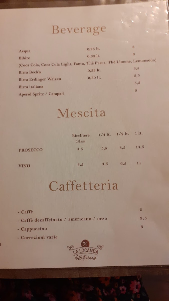 La locanda delle Fornase Photo Menu 10