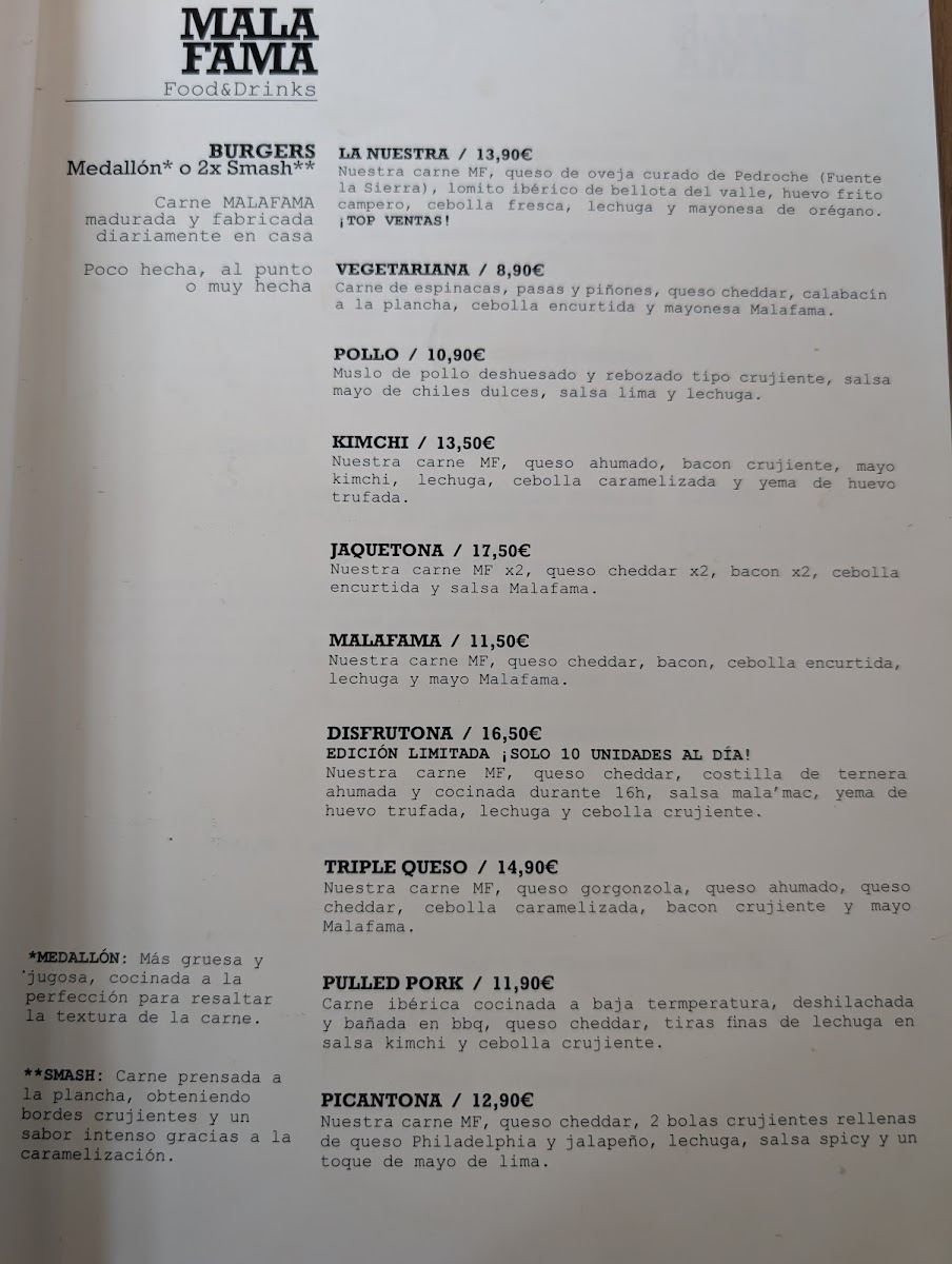 Restaurante Malafama Pozoblanco Photo Menu 1