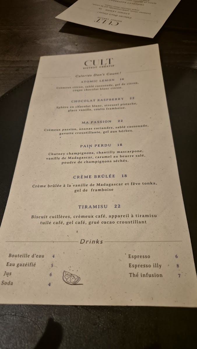 CULT bistro Photo Menu 10