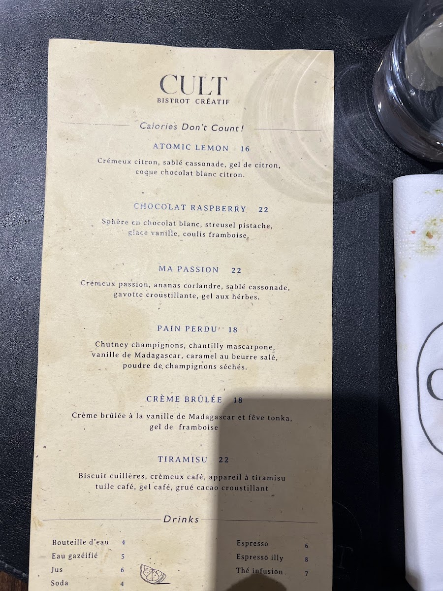 CULT bistro Photo Menu 7