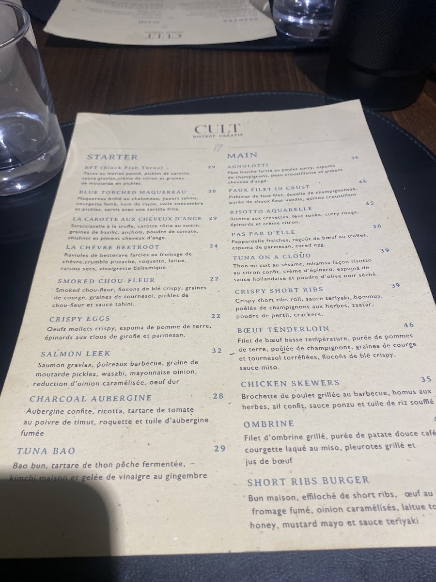 CULT bistro Photo Menu 8