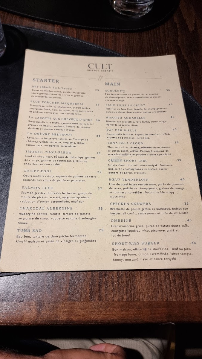 CULT bistro Photo Menu 9