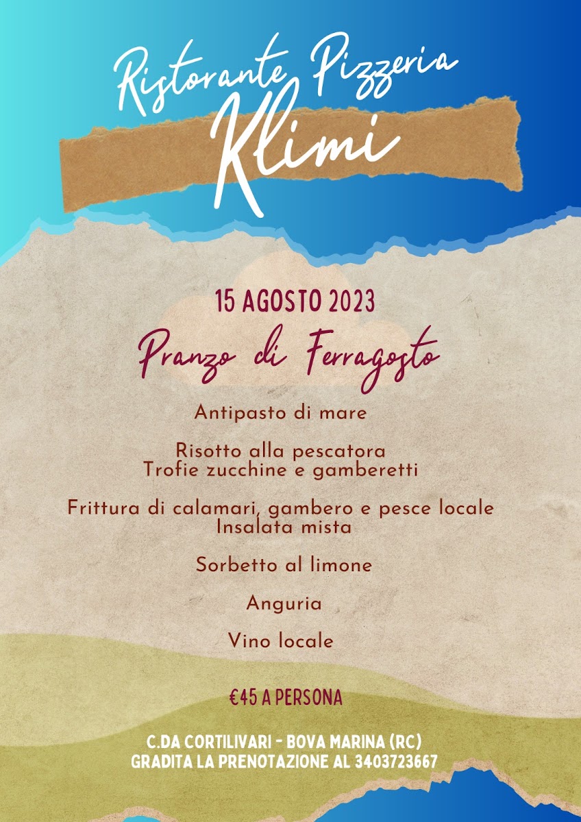 Klimi Ristorante Pizzeria Photo Menu 5