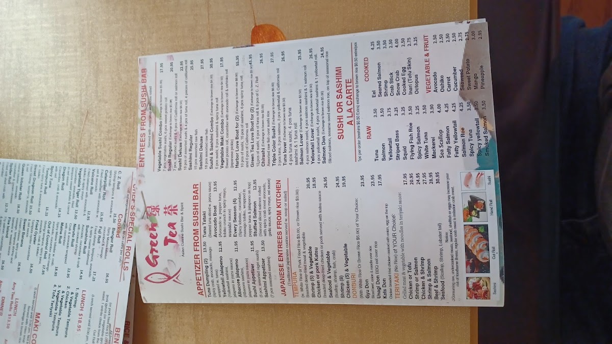 Green Tea Restaurant Photo Menu 7