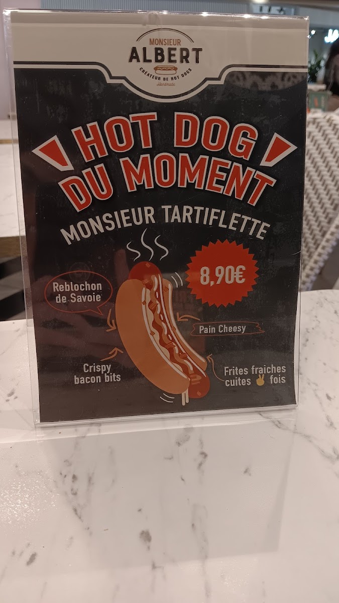 Monsieur Albert Photo Menu 1