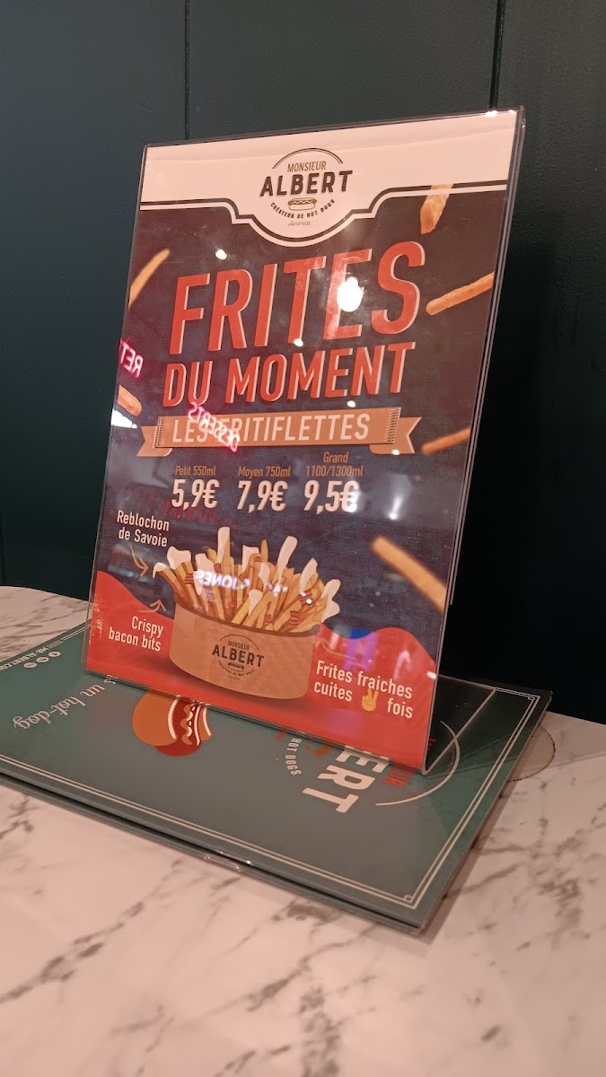 Monsieur Albert Photo Menu 3