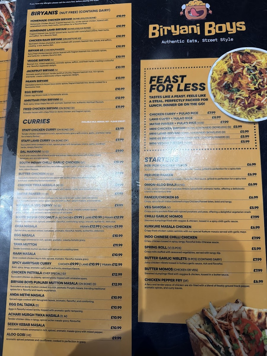Biryani Boys Photo Menu 1