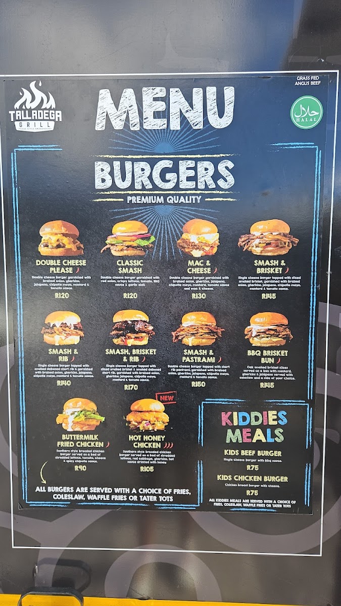 Talladega Grill Photo Menu 2