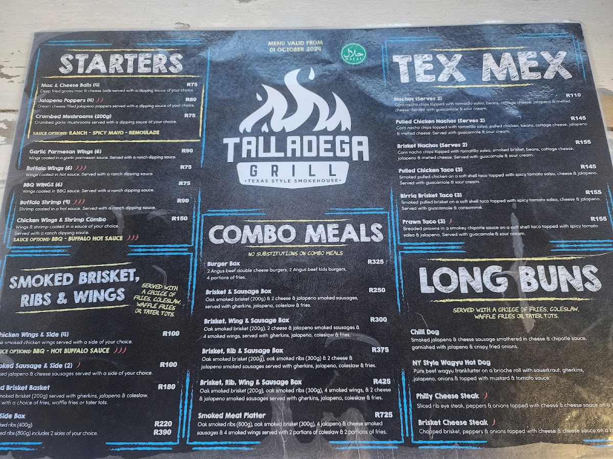 Talladega Grill Photo Menu 6