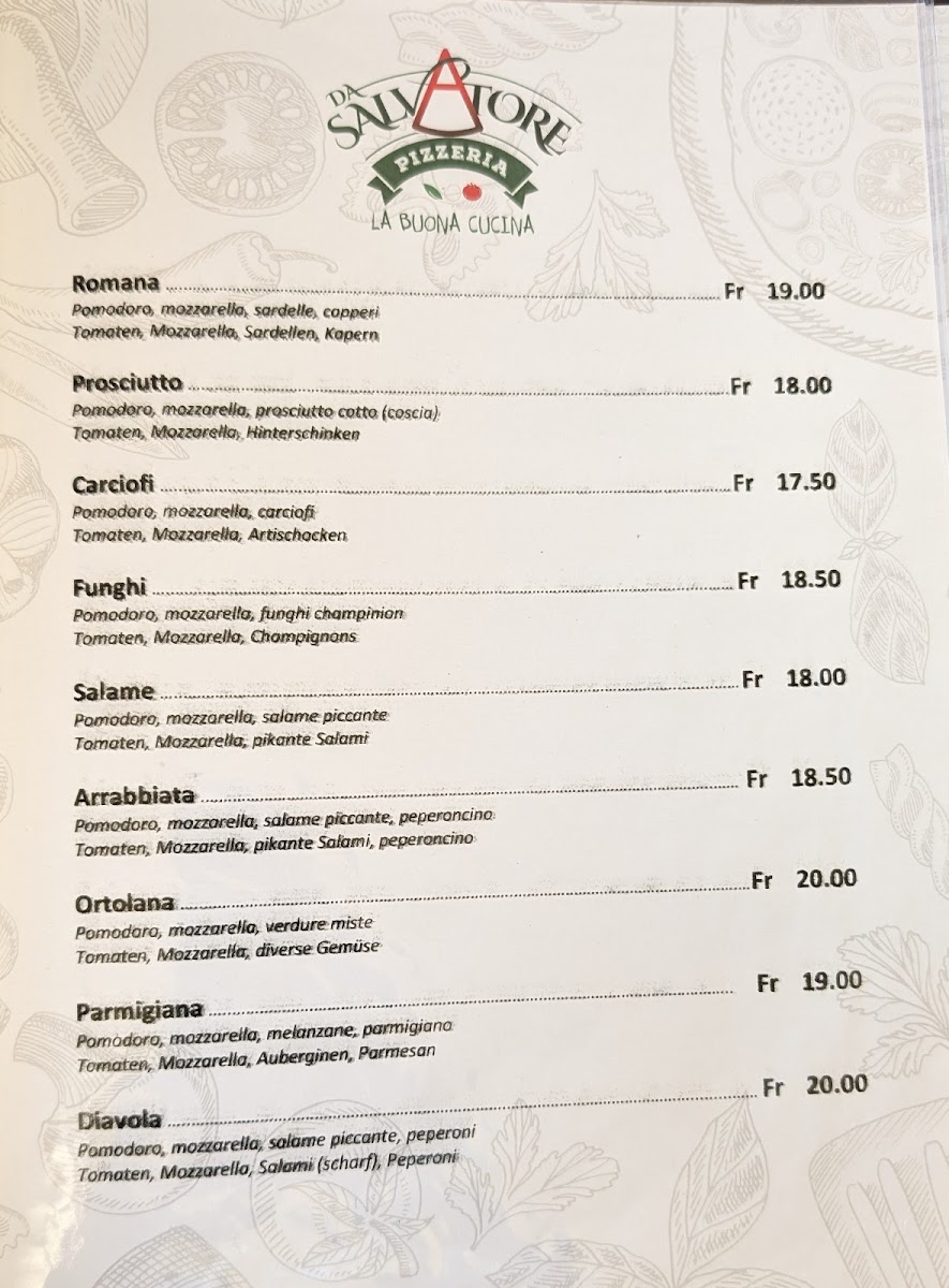 Pizzeria da Salvatore Photo Menu 4