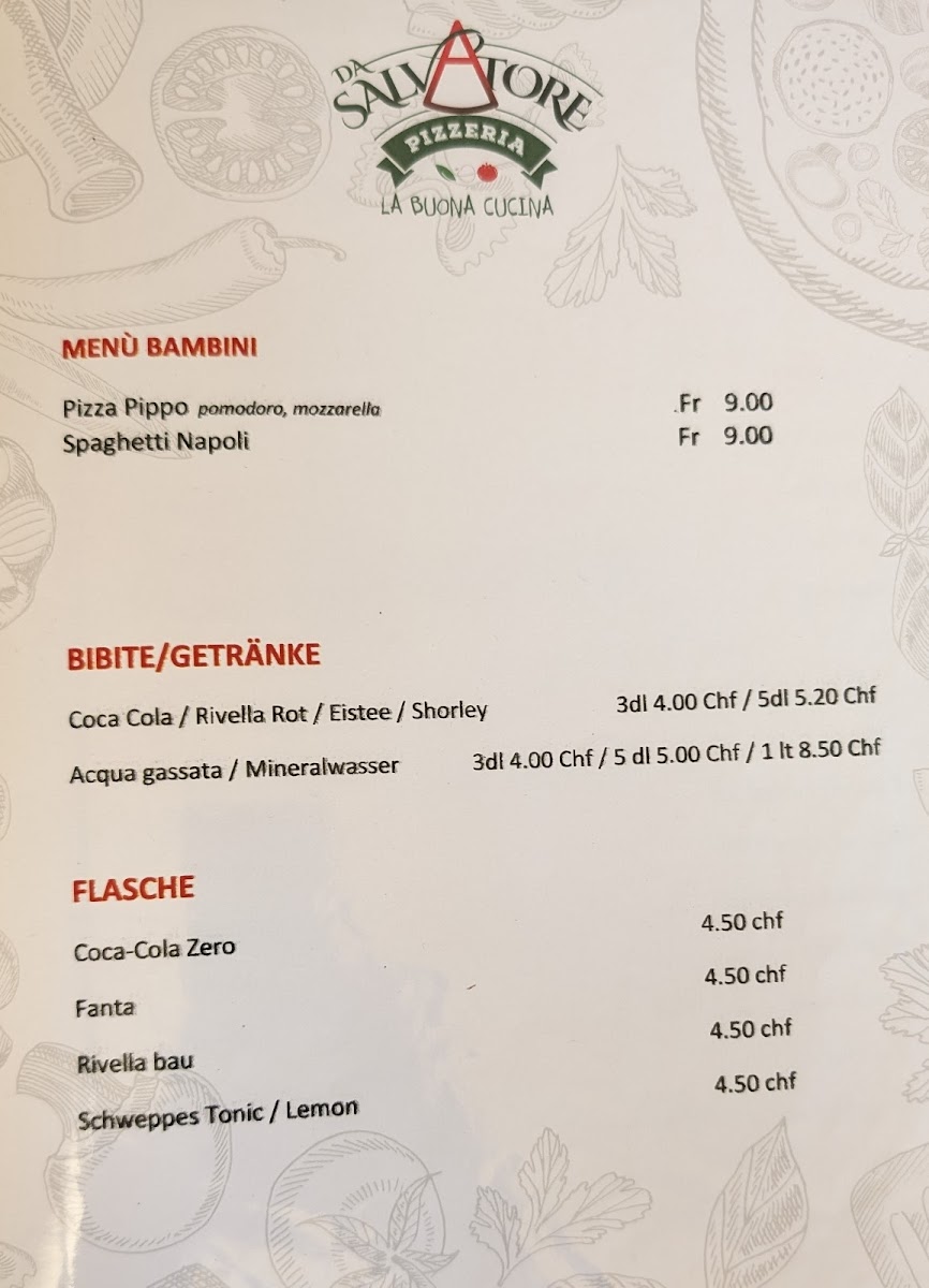 Pizzeria da Salvatore Photo Menu 5