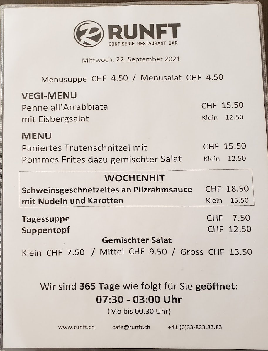Runft Cafe Photo Menu 4
