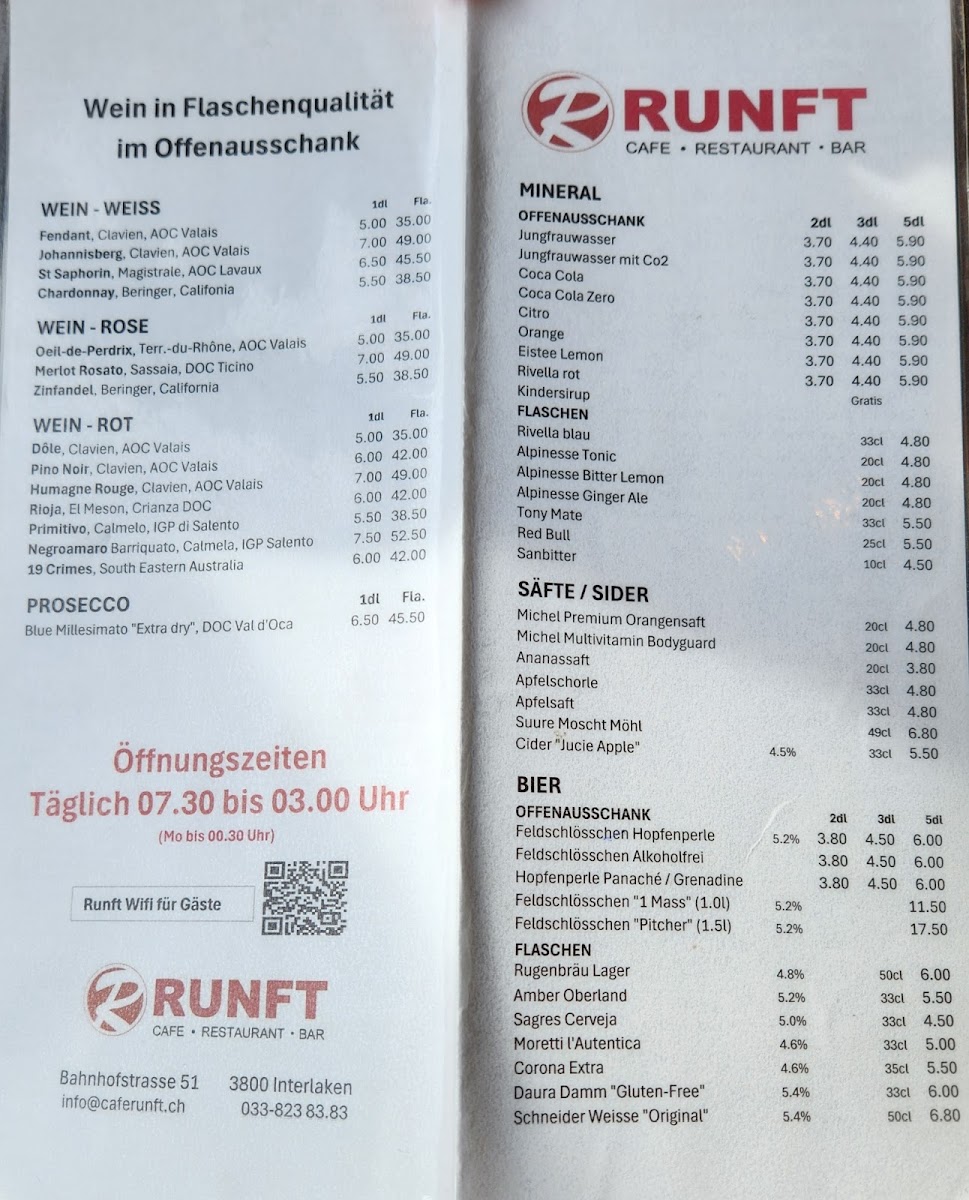 Runft Cafe Photo Menu 5