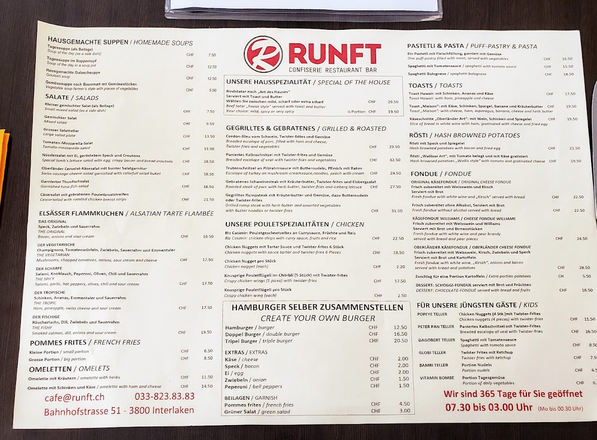 Runft Cafe Photo Menu 7