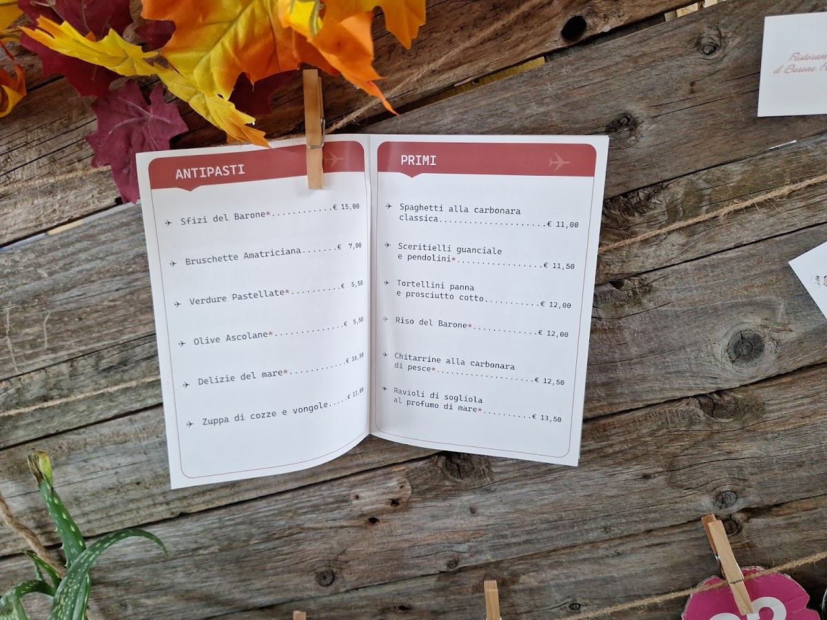 Ristorante il Barone Rosso Photo Menu 1