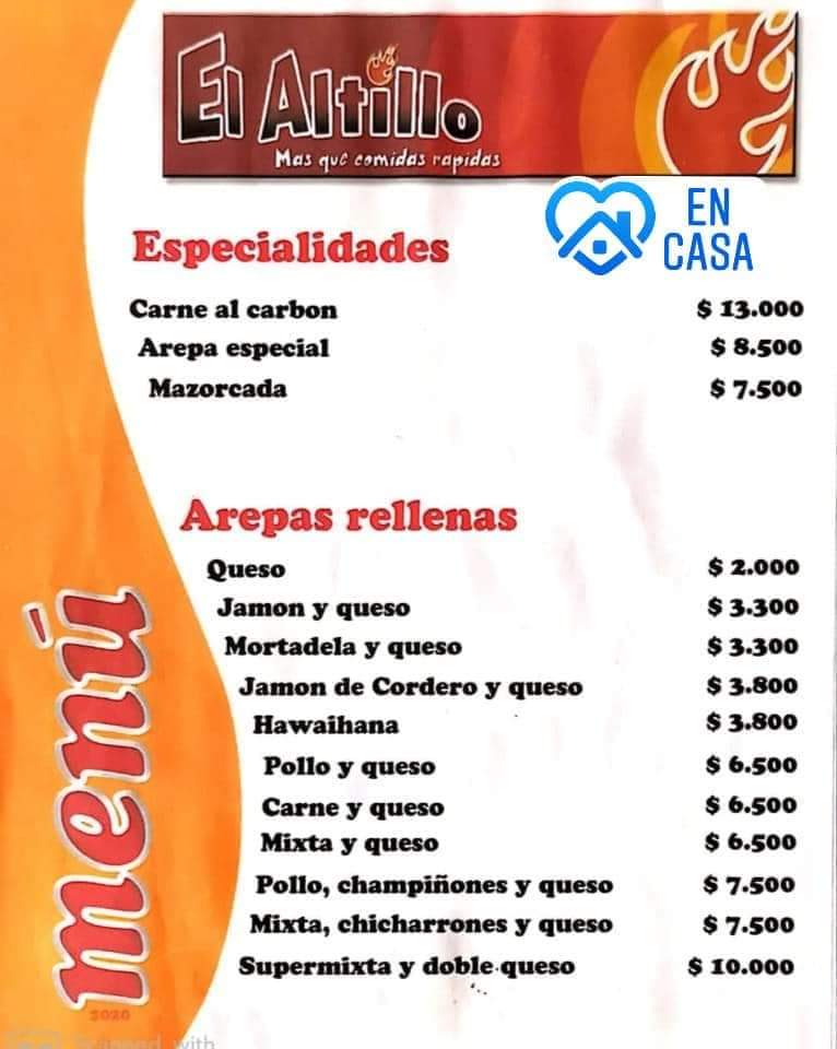 EL ALTILLO COMIDAS RAPIDAS Photo Menu 4