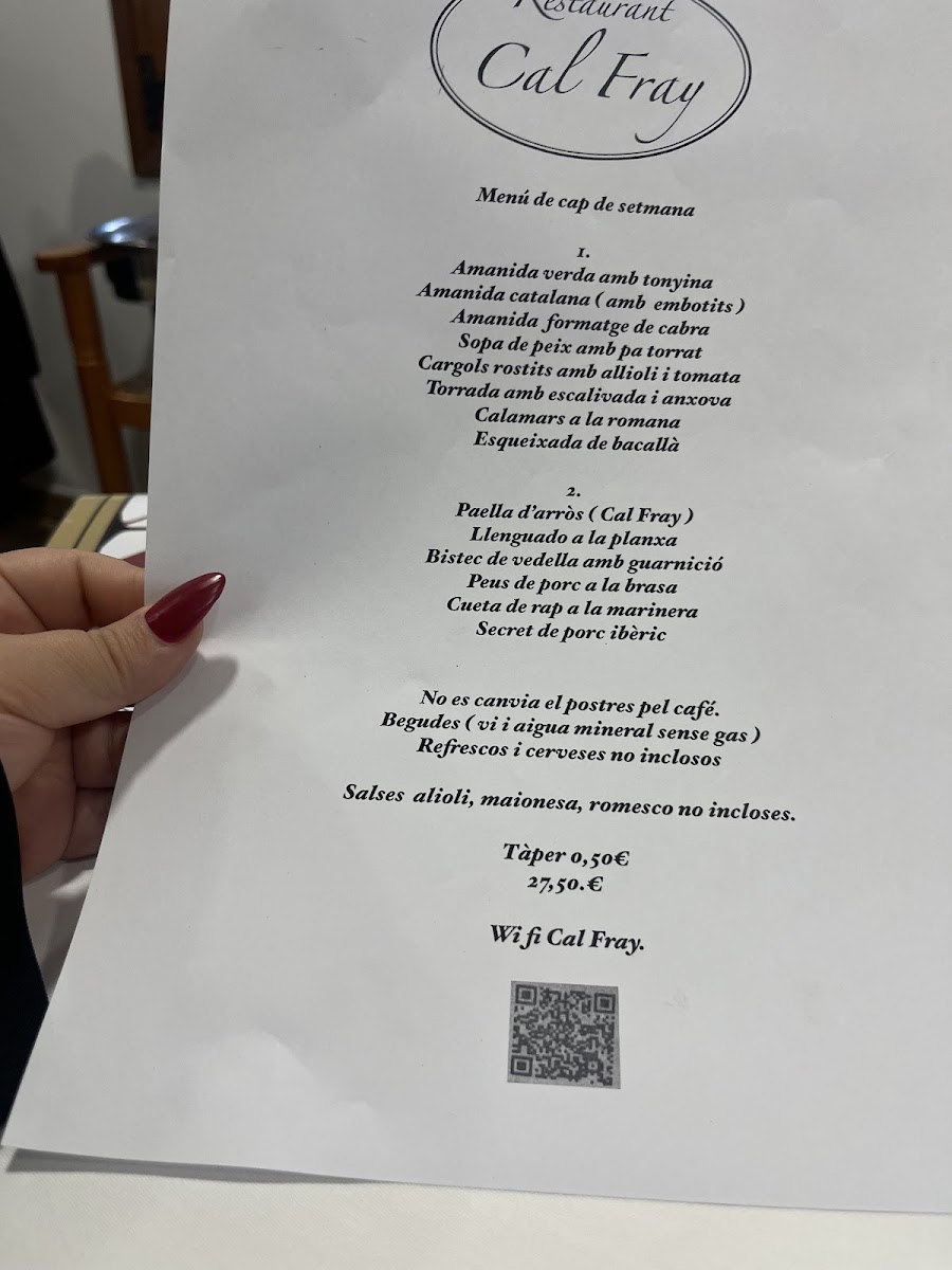 Restaurant Cal Fray Photo Menu 2