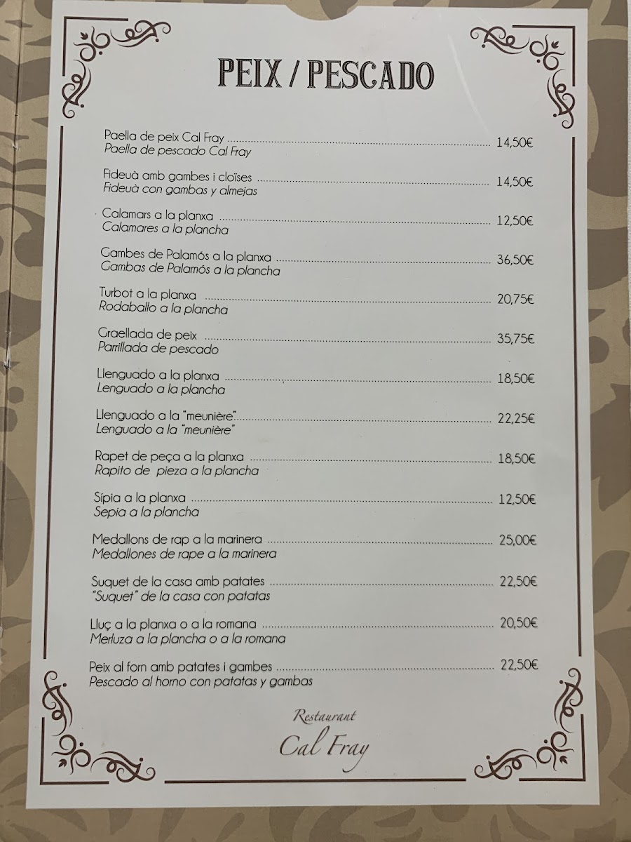 Restaurant Cal Fray Photo Menu 4