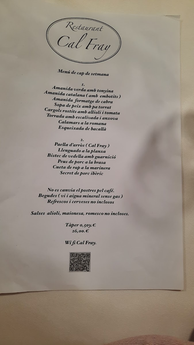 Restaurant Cal Fray Photo Menu 5
