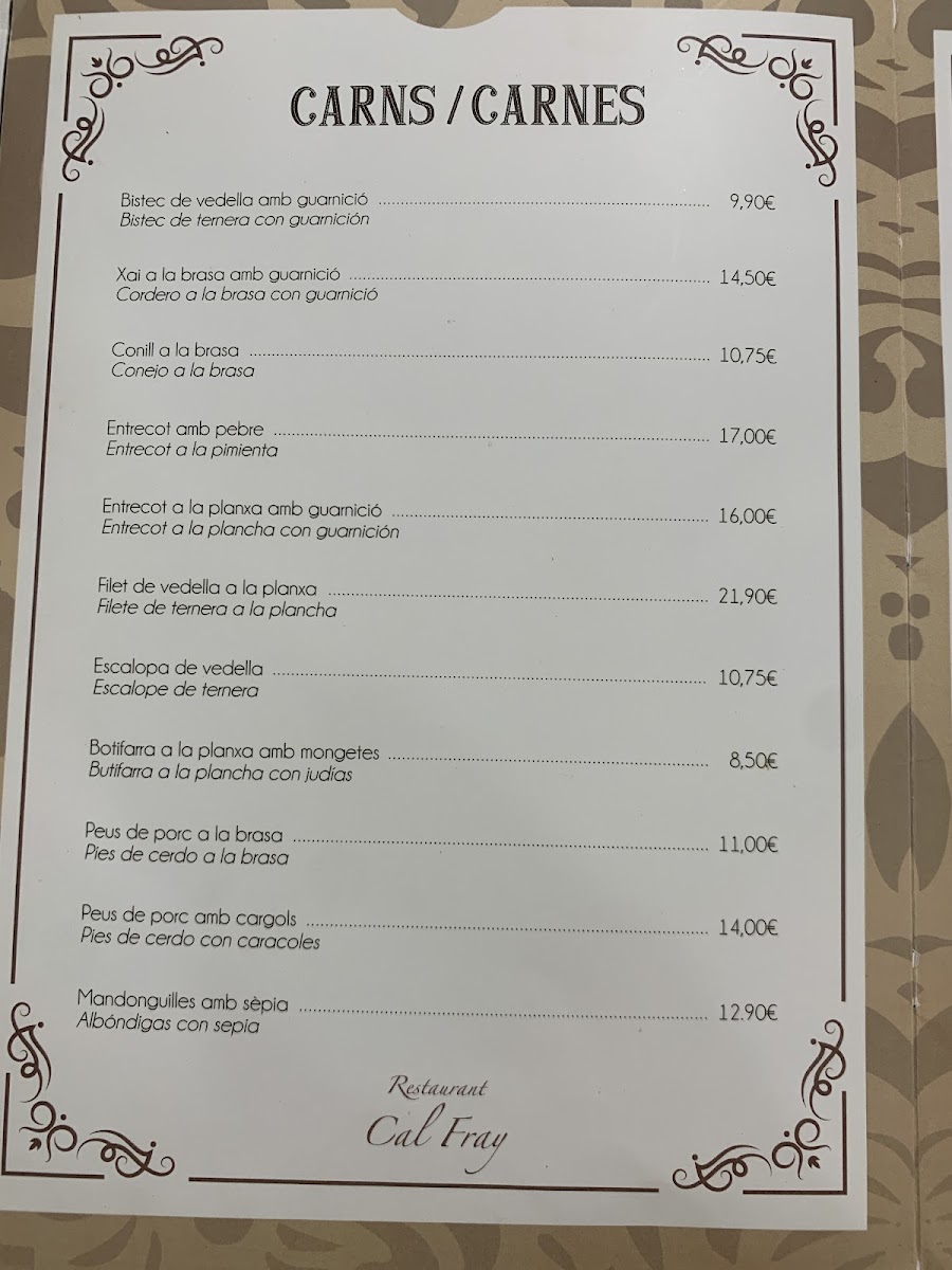 Restaurant Cal Fray Photo Menu 7