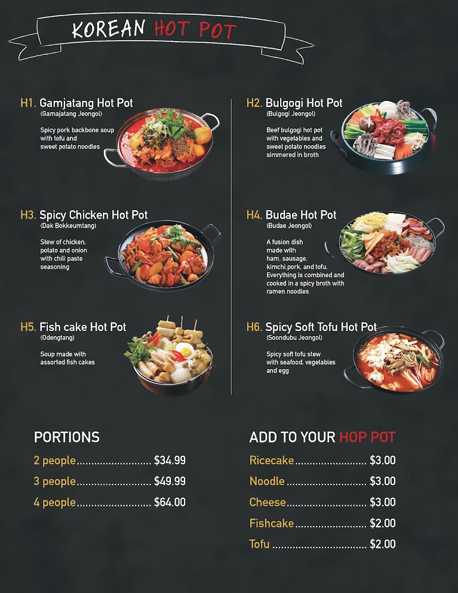 Busan Korean BBQ Photo Menu 1