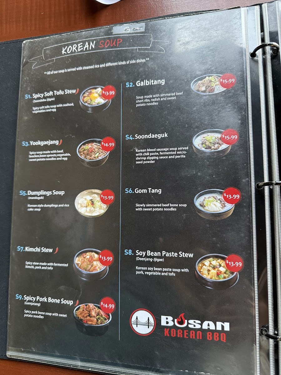 Busan Korean BBQ Photo Menu 5