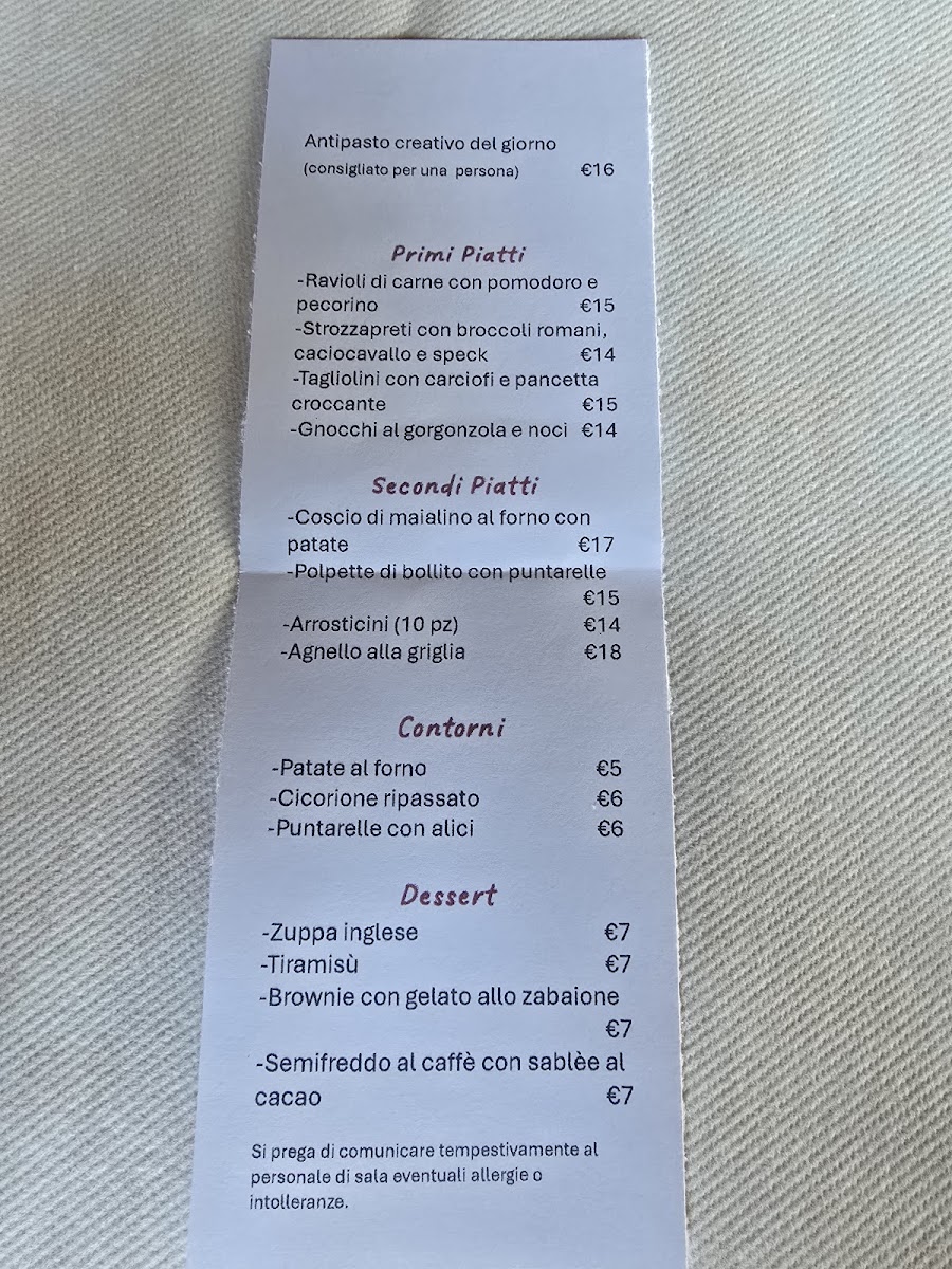 Ristorante la Fienatora Photo Menu 1