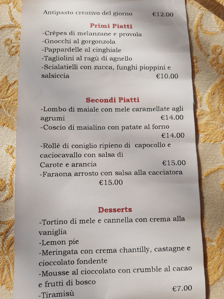 Ristorante la Fienatora Photo Menu 3