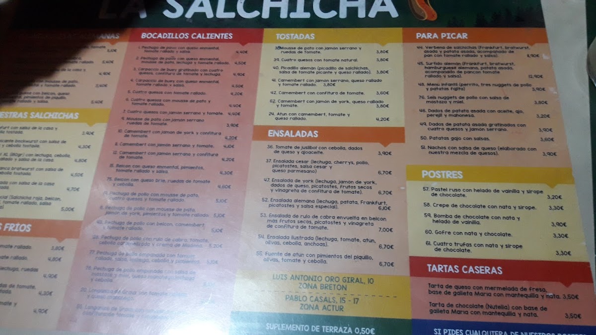 Bocatería La Salchicha Photo Menu 10
