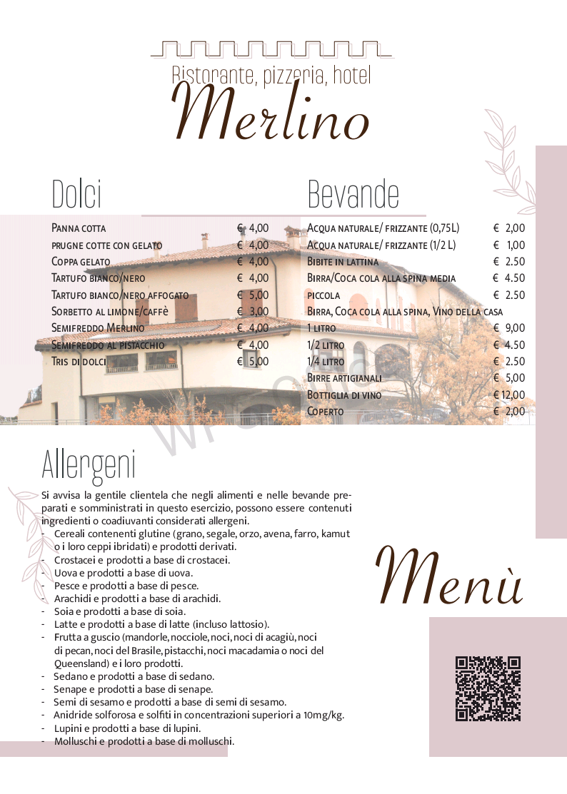 Albergo Ristorante Merlino Photo Menu 2