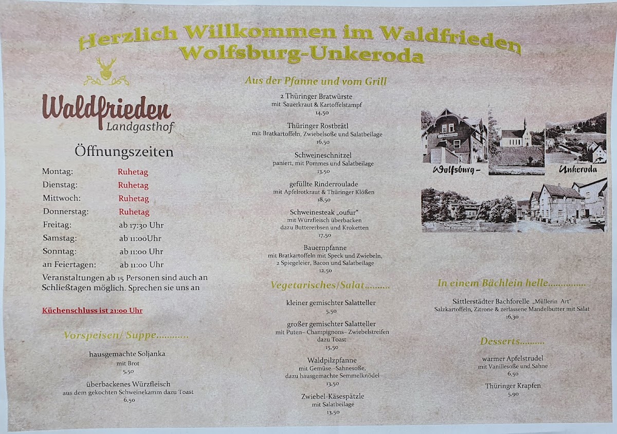 Landgasthof im Waldfrieden Photo Menu 1