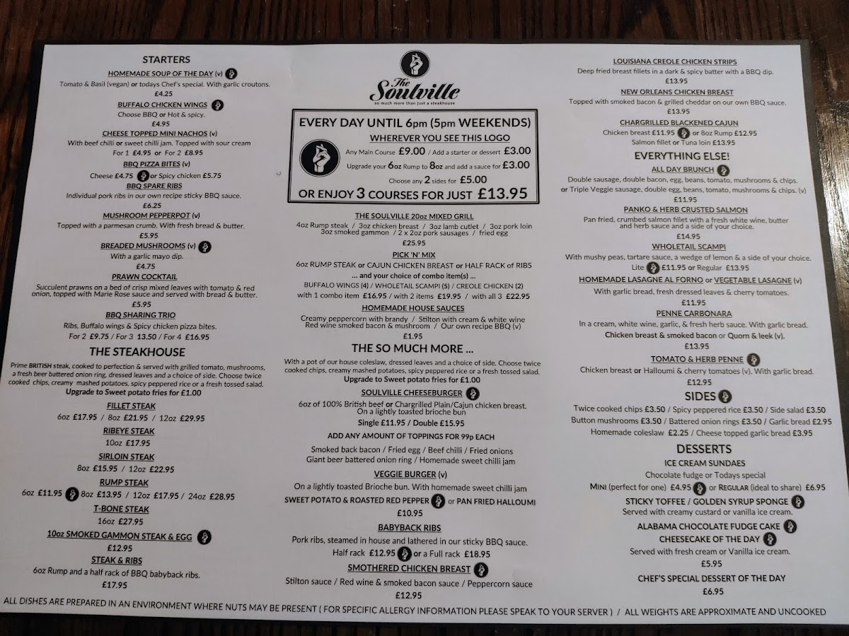 The Soulville Steakhouse Photo Menu 3