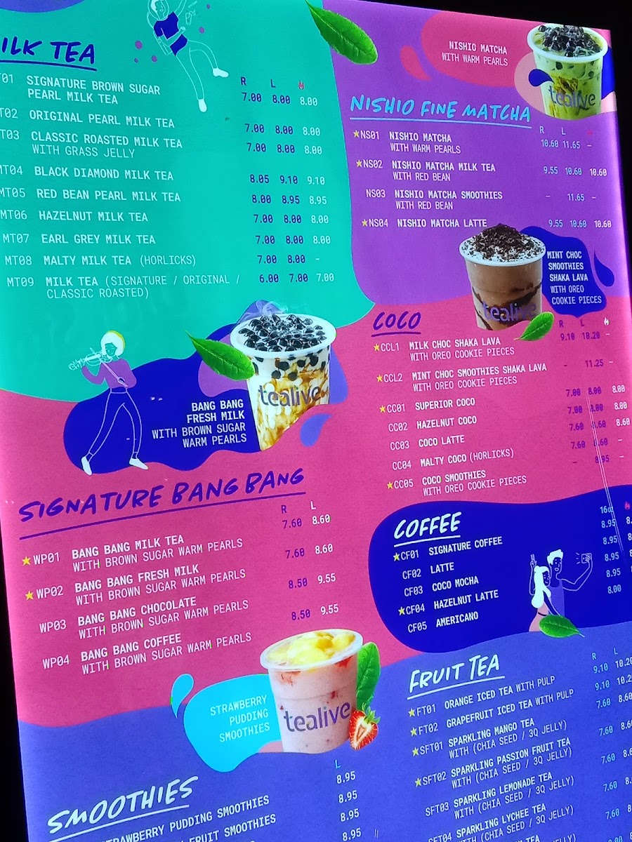 Tealive • Mydin Mall MITC Photo Menu 2