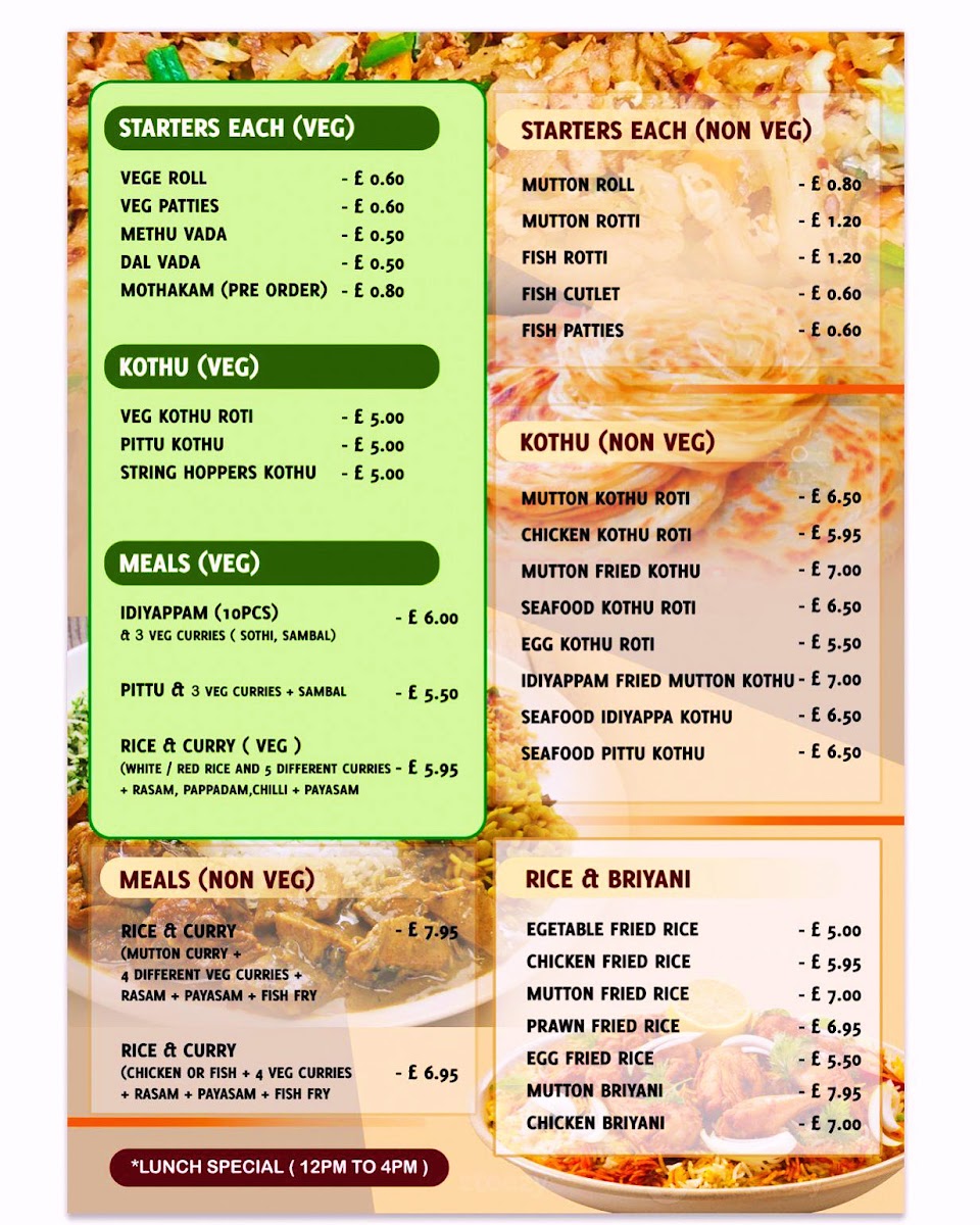 KR kitchen & takeaway Photo Menu 1