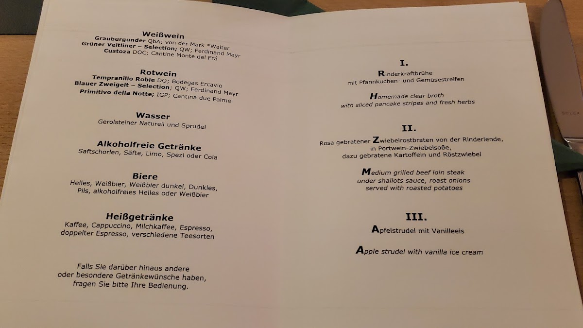 Wirtshaus Zamdorfer Biergarten Photo Menu 1