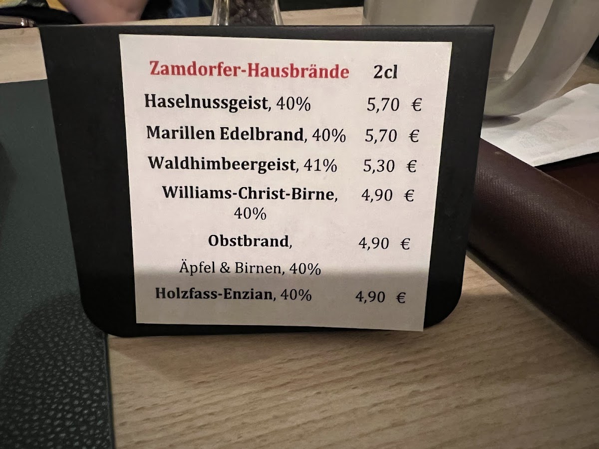 Wirtshaus Zamdorfer Biergarten Photo Menu 2