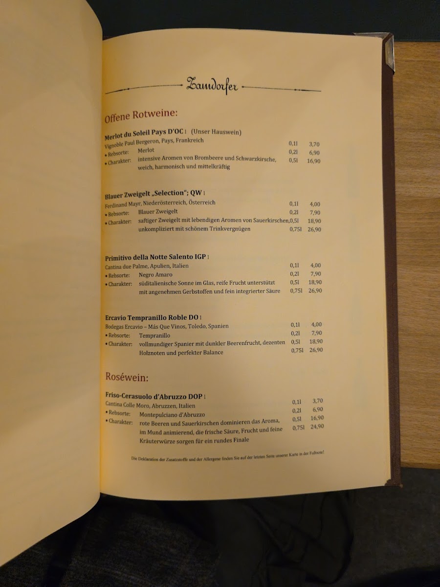 Wirtshaus Zamdorfer Biergarten Photo Menu 5