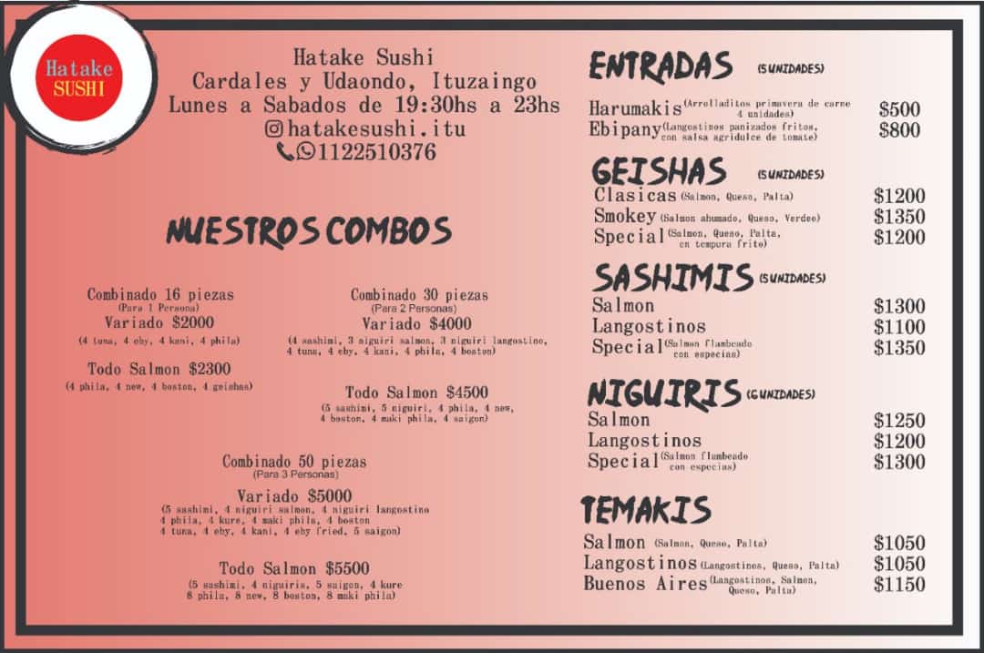 Hatake Sushi Ituzaingo Photo Menu 1