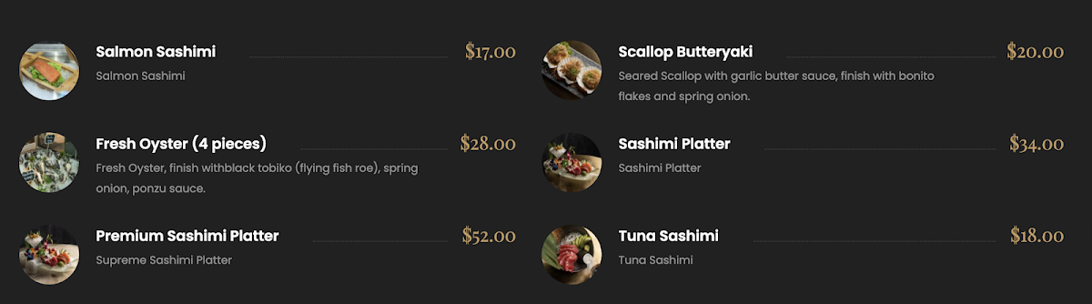Chef David Photo Menu 9