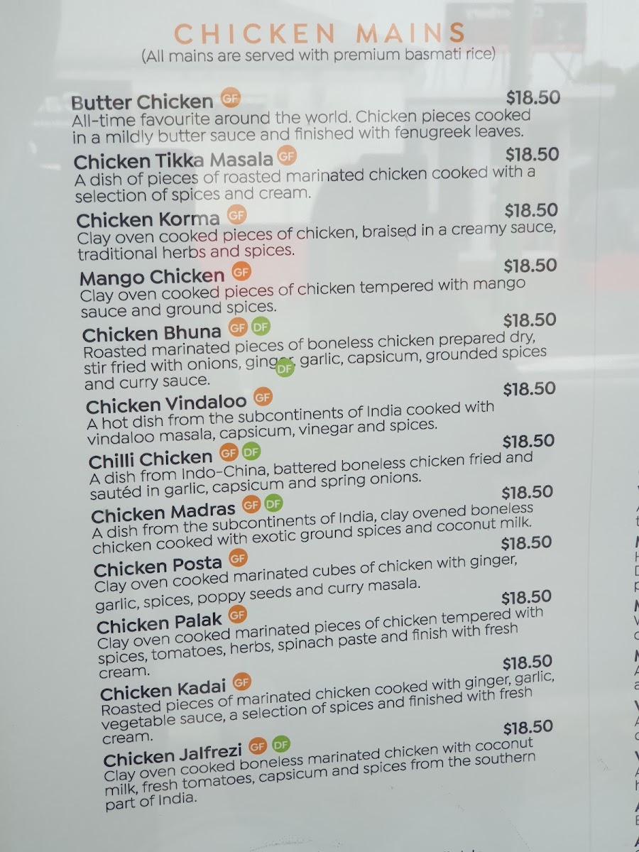 The Great India, Christchurch Photo Menu 3