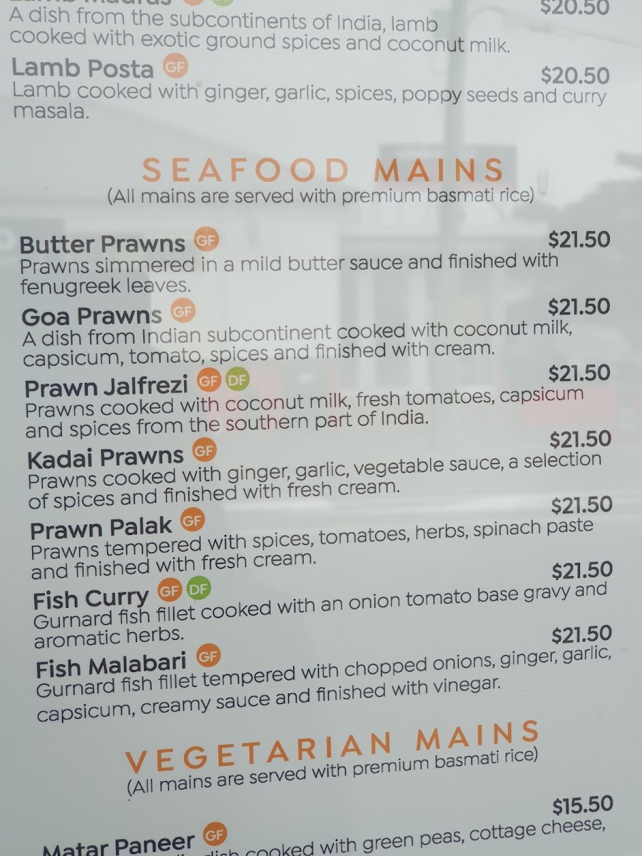 The Great India, Christchurch Photo Menu 7