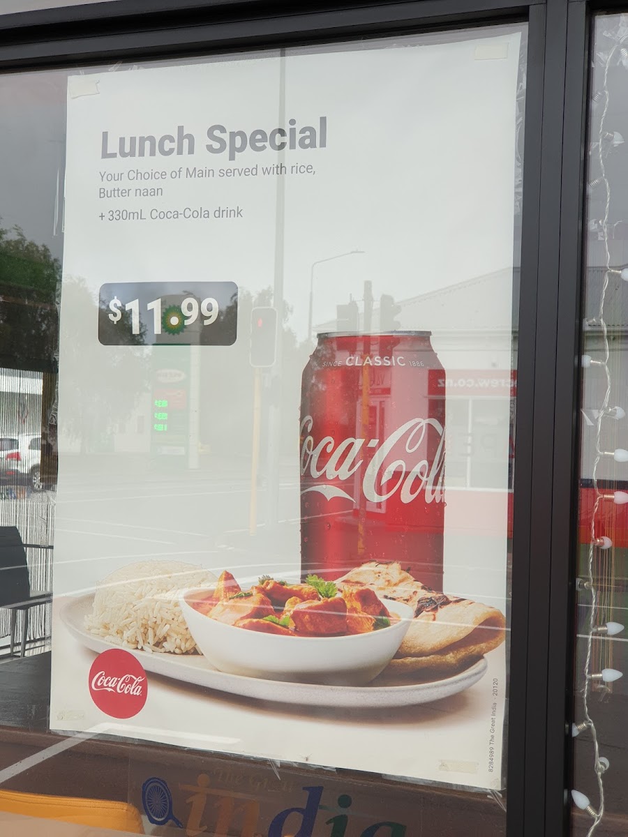 The Great India, Christchurch Photo Menu 9