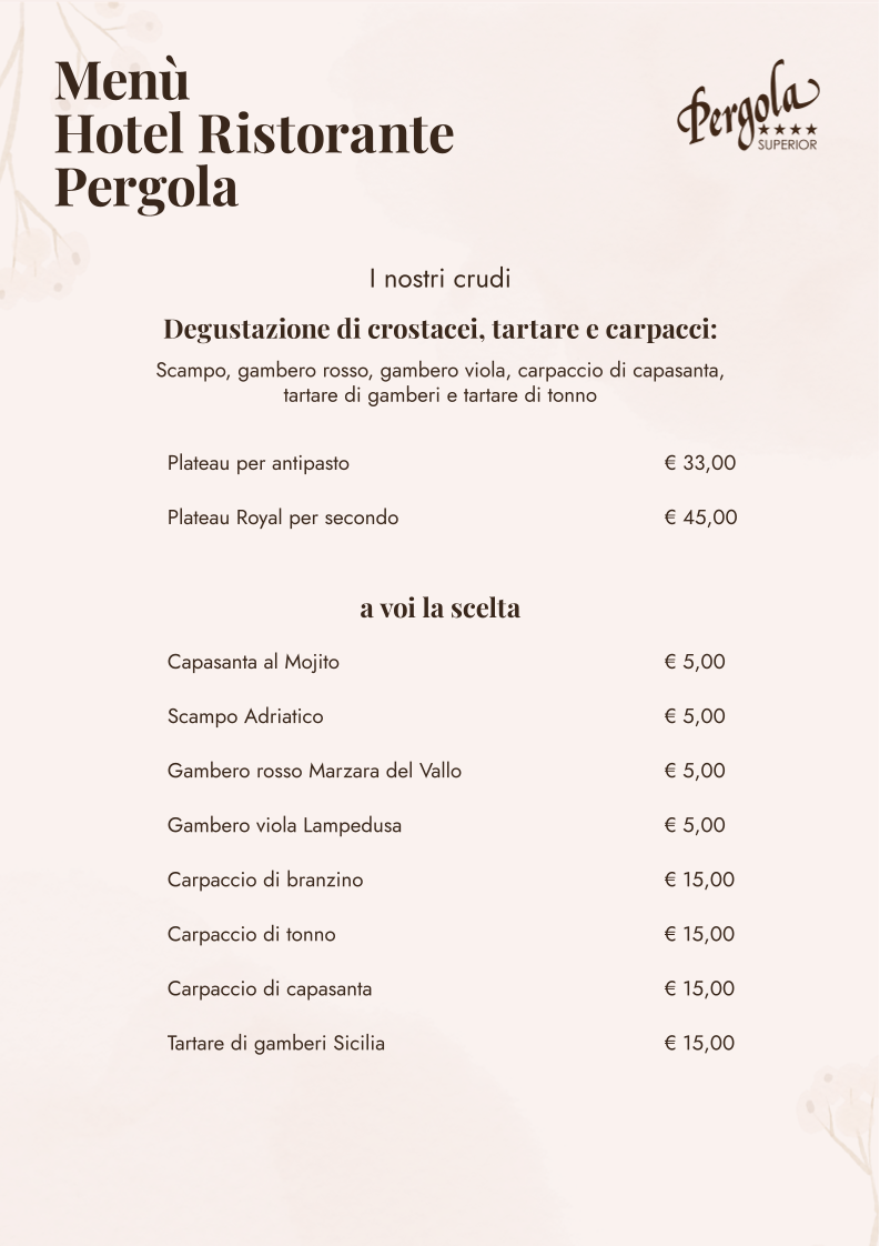 Hotel Pergola Photo Menu 2