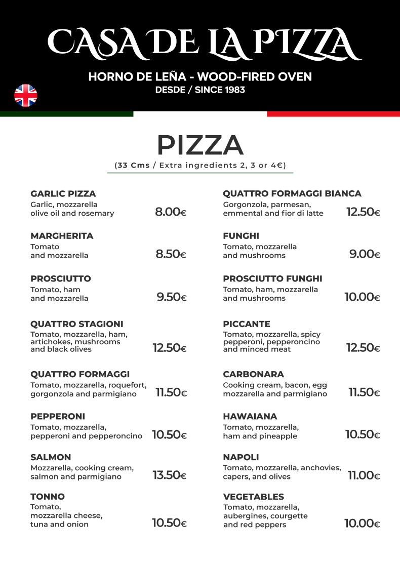 Casa De La Pizza Photo Menu 10