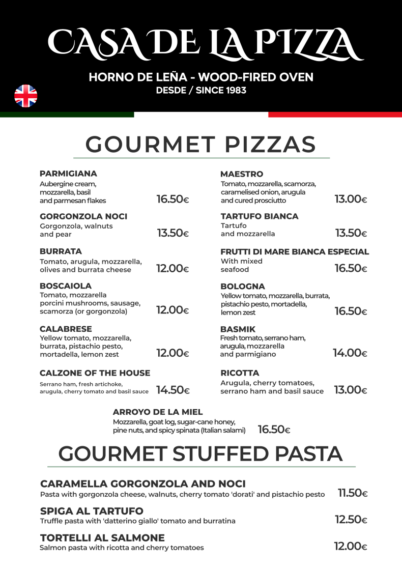 Casa De La Pizza Photo Menu 3