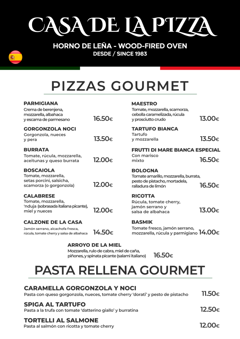 Casa De La Pizza Photo Menu 5